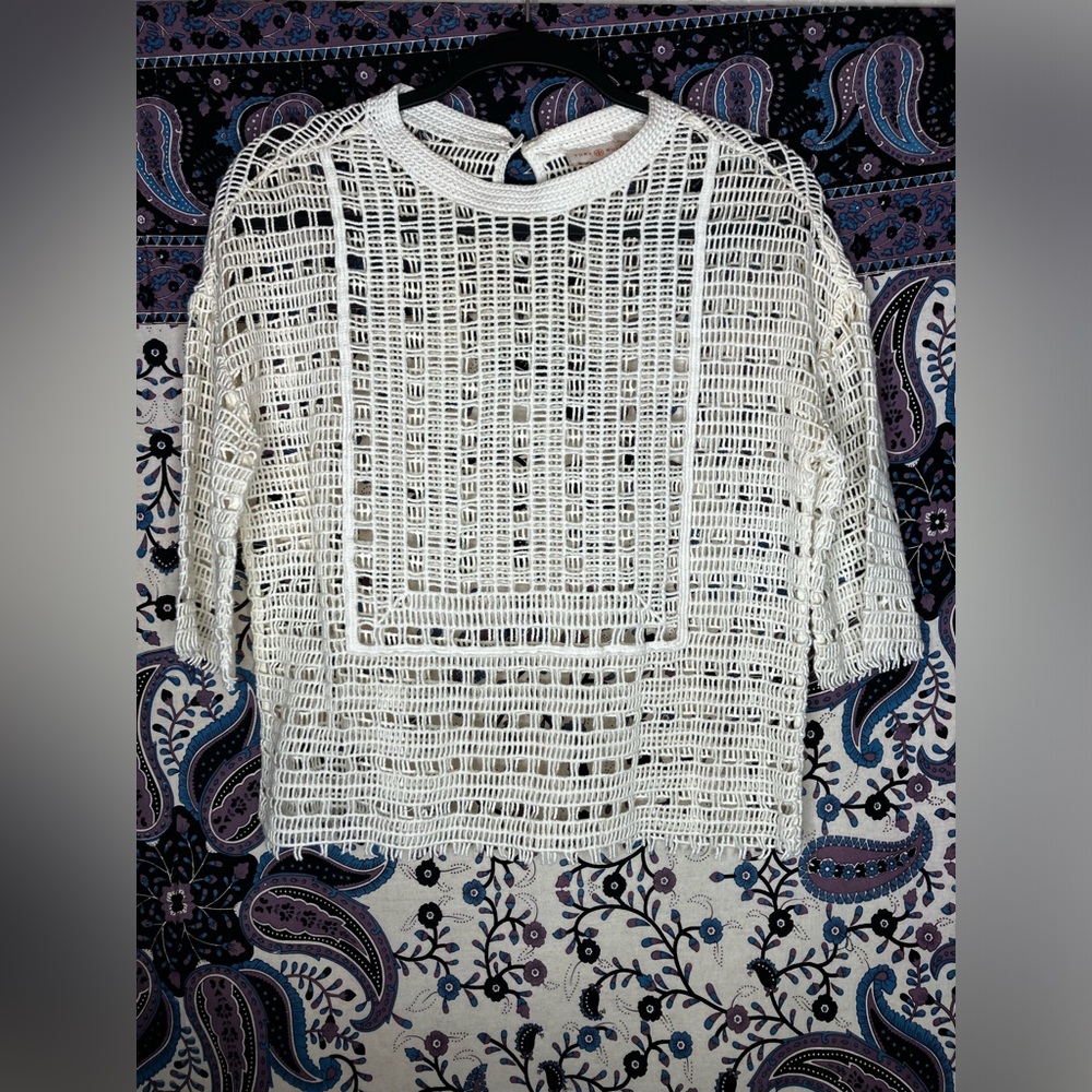 Tory Burch crochet knit open top
